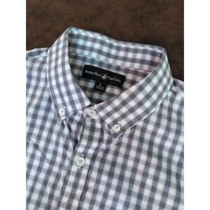Beverly Hills Polo Club Short Sleeve Button Down Shirt Plaid‎ Size Large